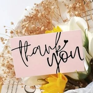 Pink 50 Thank You Cards